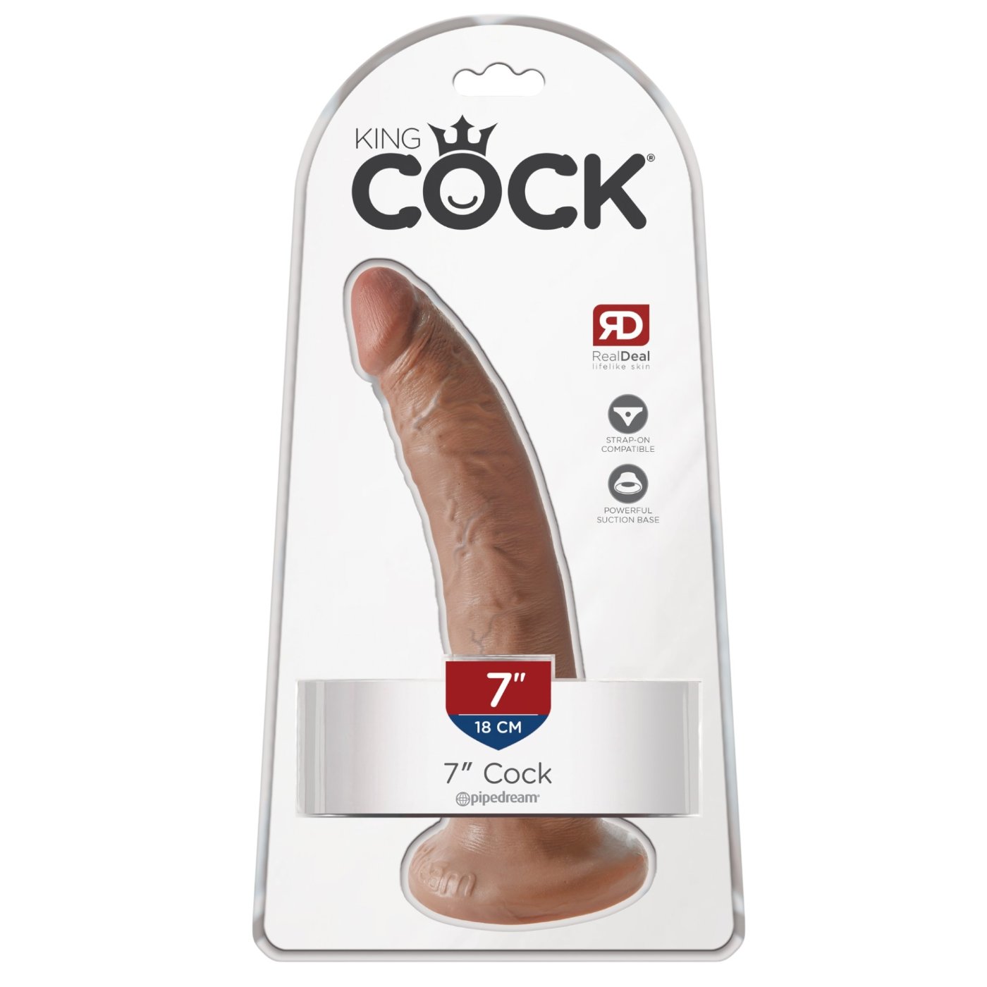 King Cock 7 Inch Realistic Dildo with Suction Cup