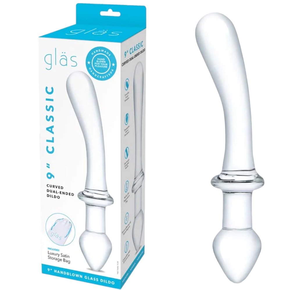 Glas Classic Curved Dual-Ended Glass Dildo 9 Inch
