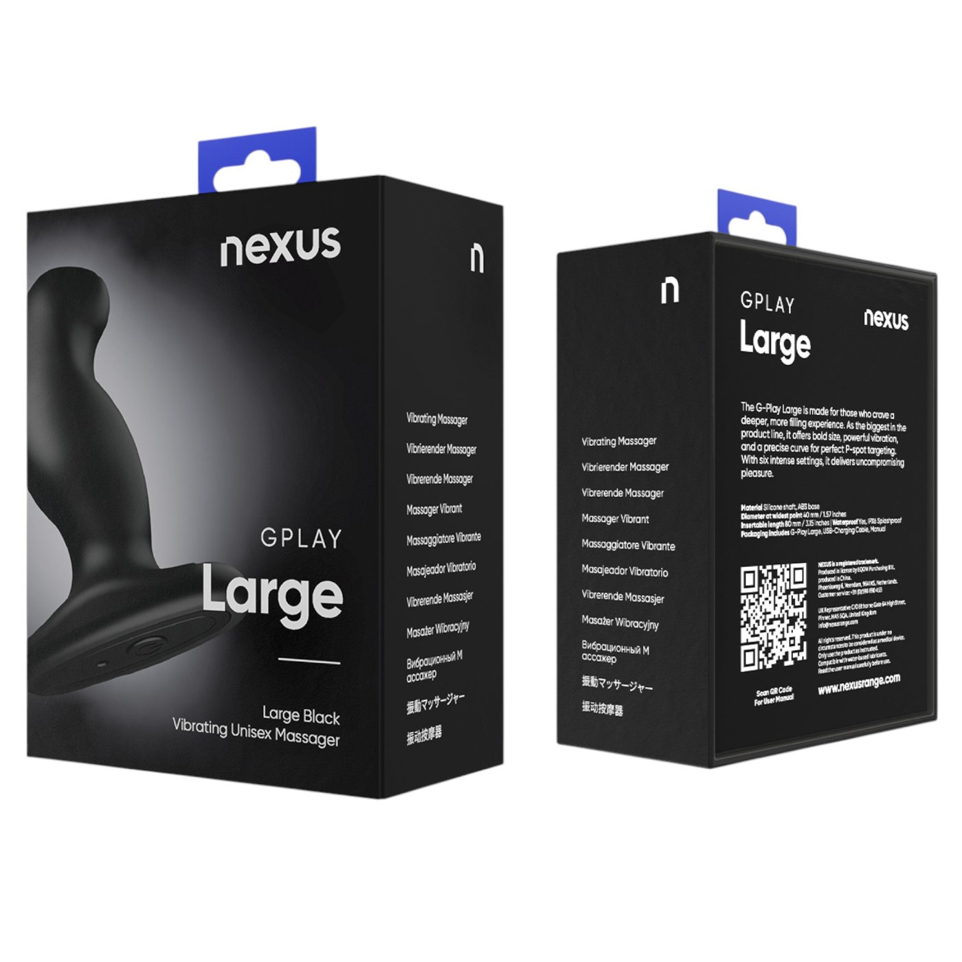 Nexus G-Play+ Large Waterproof Rechargeable Anal Vibrator