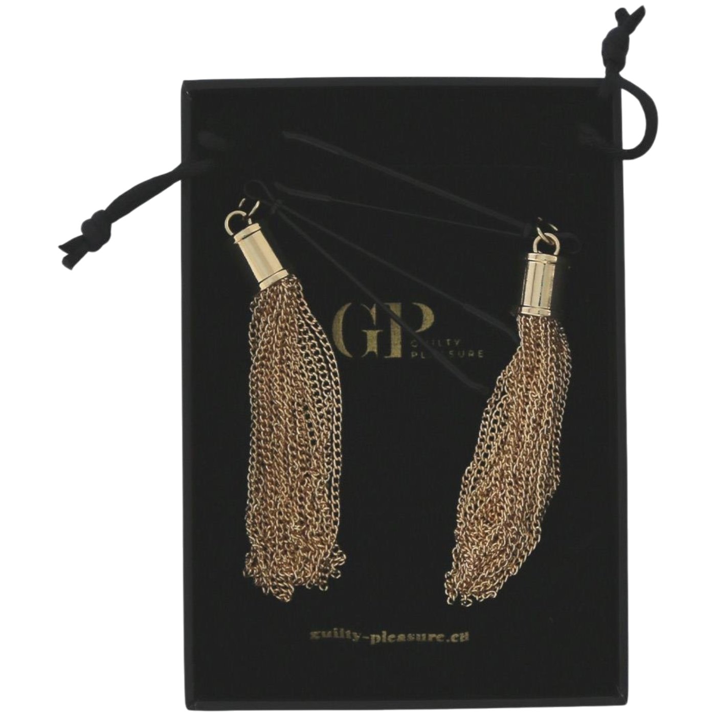 Guilty Pleasure Accents Sensual Sway Adjustable Tassel Nipple Clamps Gold