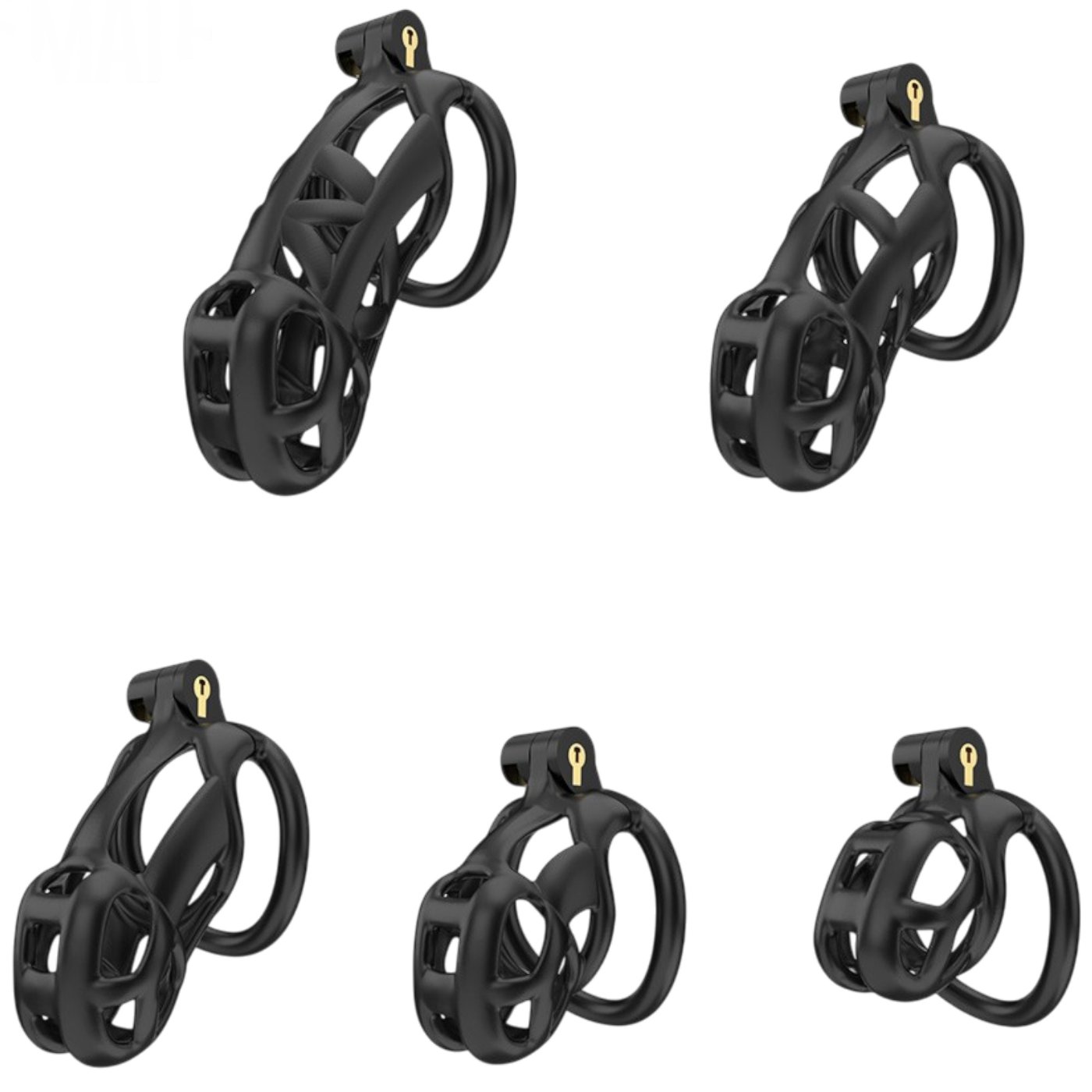 Cellmate Guardian Male Chastity Cage Black Size 2