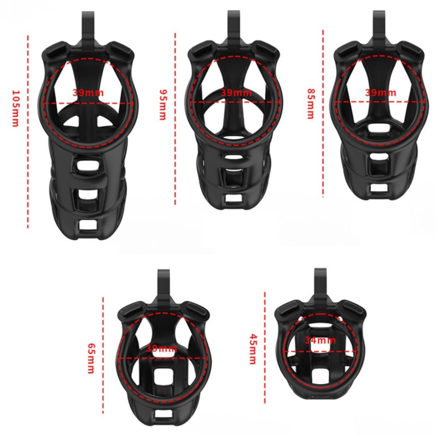 Cellmate Guardian Male Chastity Cage Black Size 2