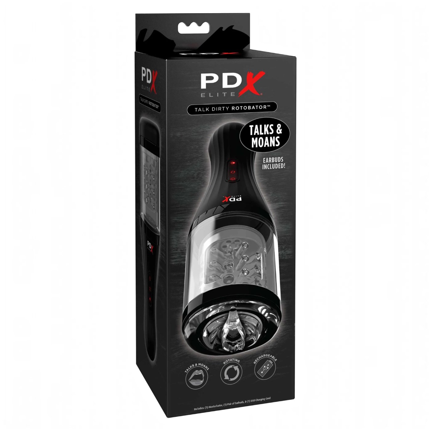 PDX Elite Talk Dirty Rotobator Automatic Rotating Male Masturbator