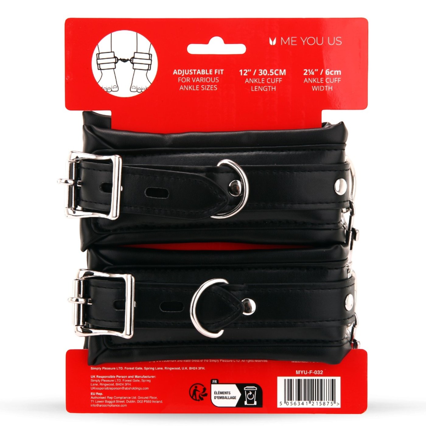 Me You Us Padded Bondage Ankle Cuffs