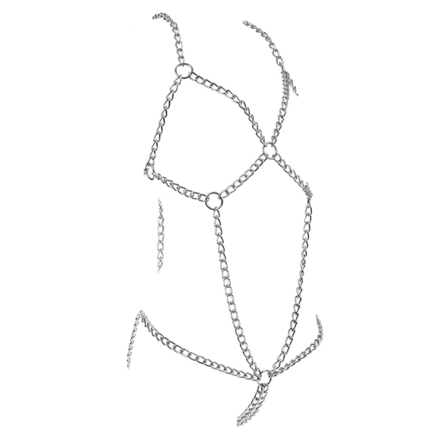 Rimba Metal Body Chain Harness Lingerie Bodysuit