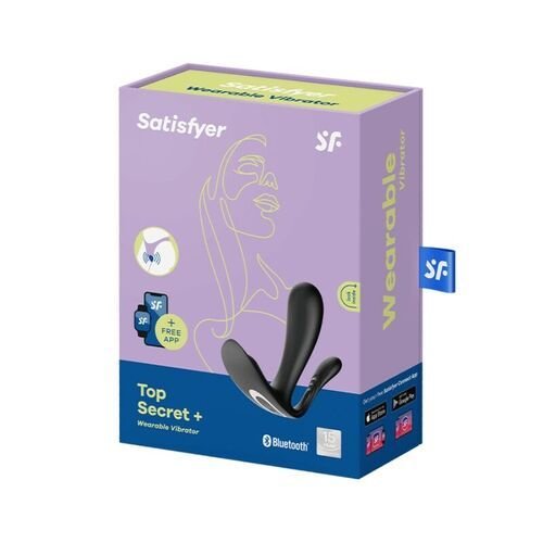 Satisfyer Top Secret+ Wearable App Control Vibrator Plus Black