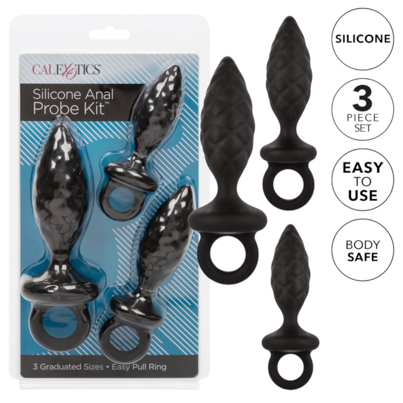 CalExotics 3 Piece Silicone Anal Probe Kit