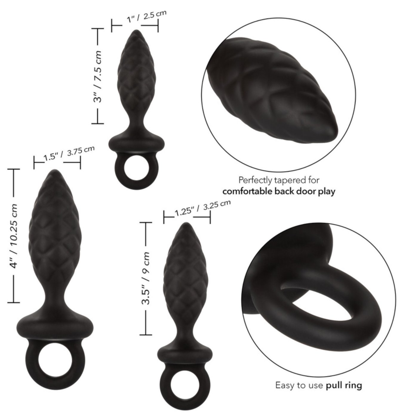 CalExotics 3 Piece Silicone Anal Probe Kit