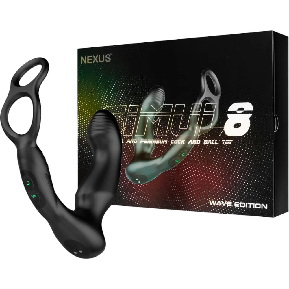 Nexus Simul8 Wave Dual Prostate Massager with Double Cock Ring