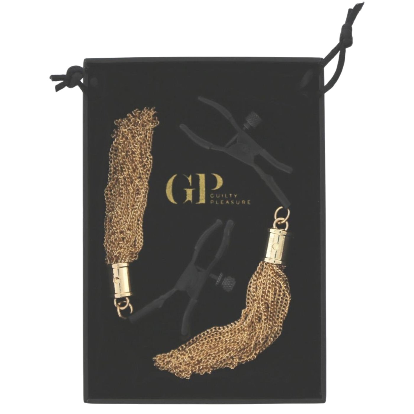 Guilty Pleasure Accents Draped Desire Adjustable Nipple Clamps Gold