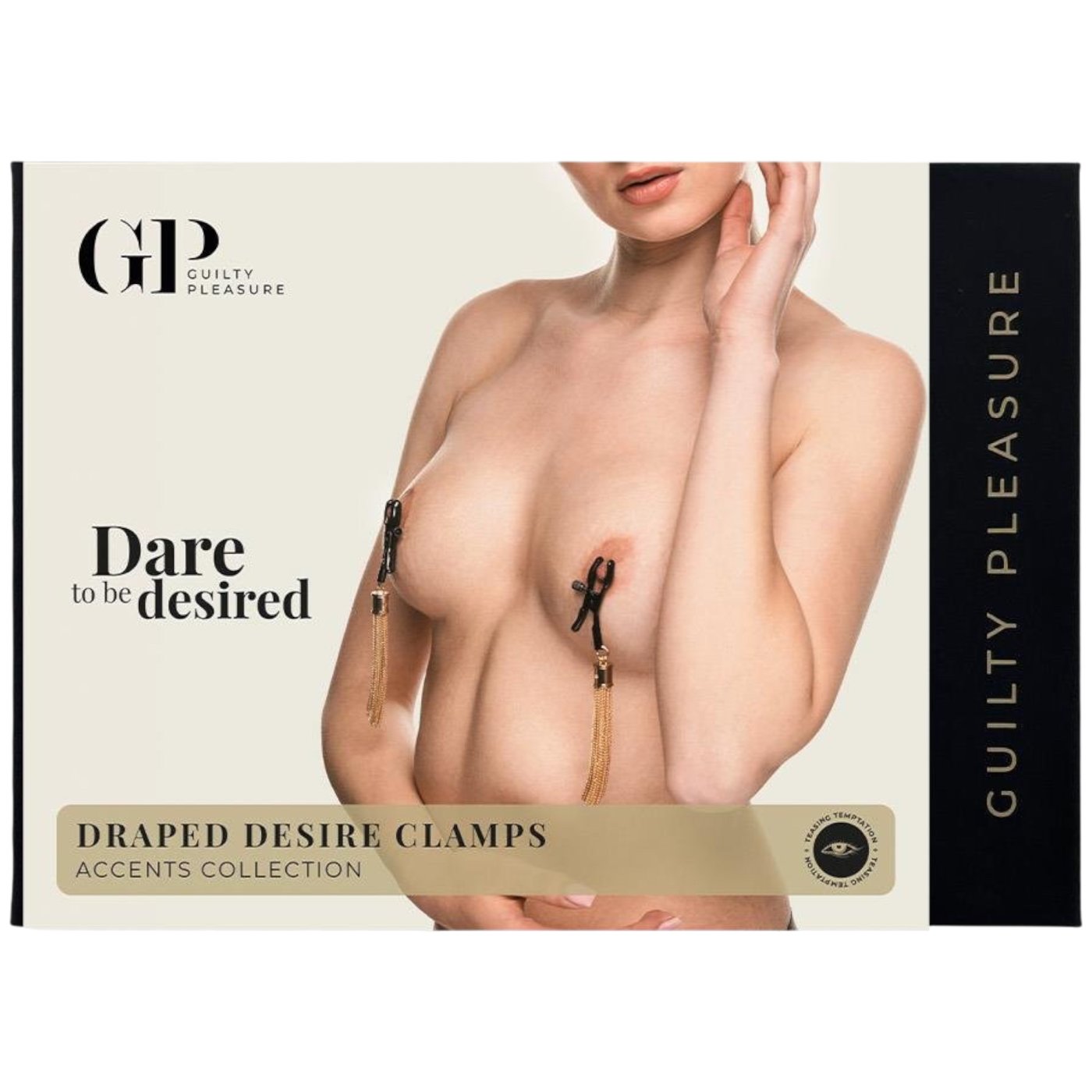 Guilty Pleasure Accents Draped Desire Adjustable Nipple Clamps Gold