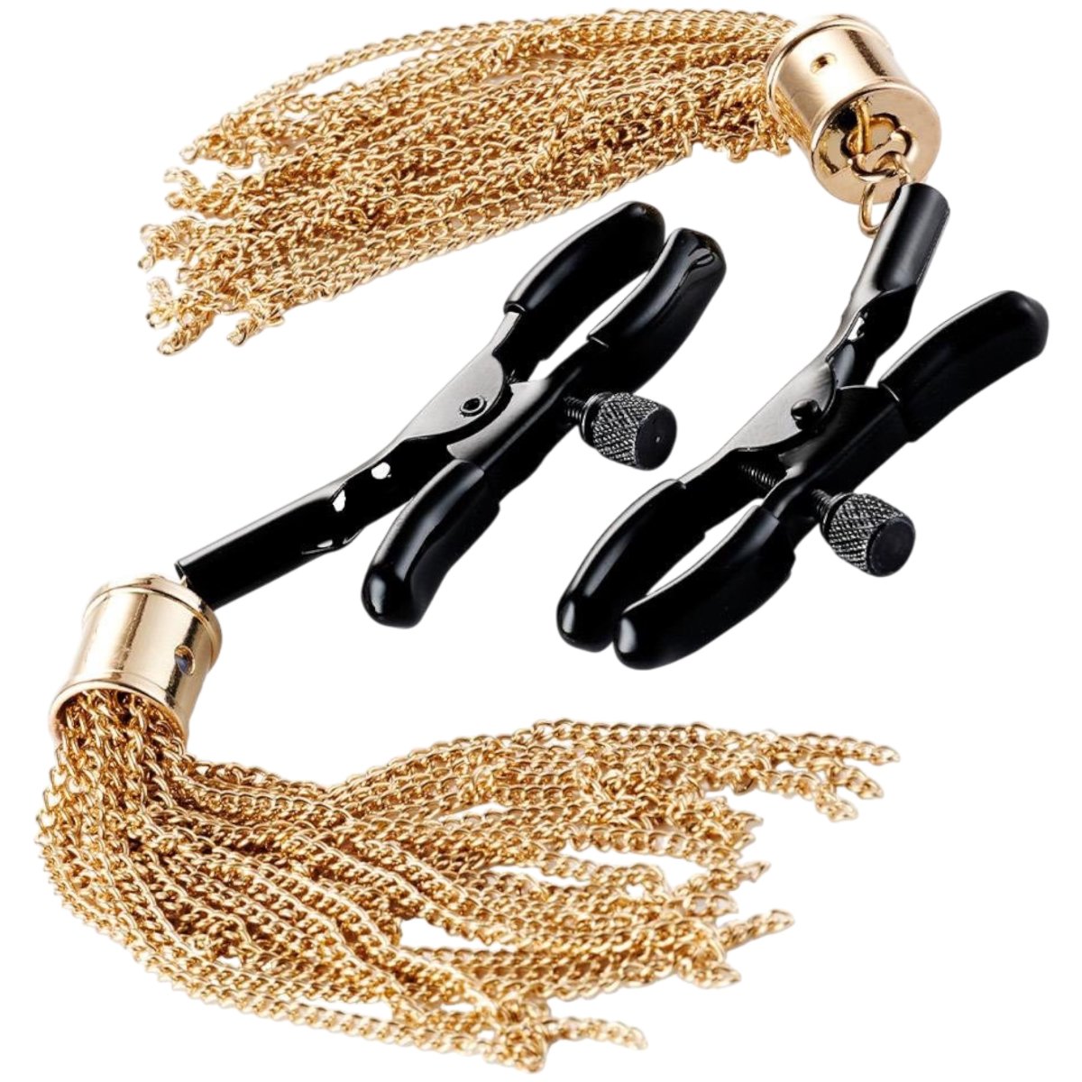 Guilty Pleasure Accents Draped Desire Adjustable Nipple Clamps Gold