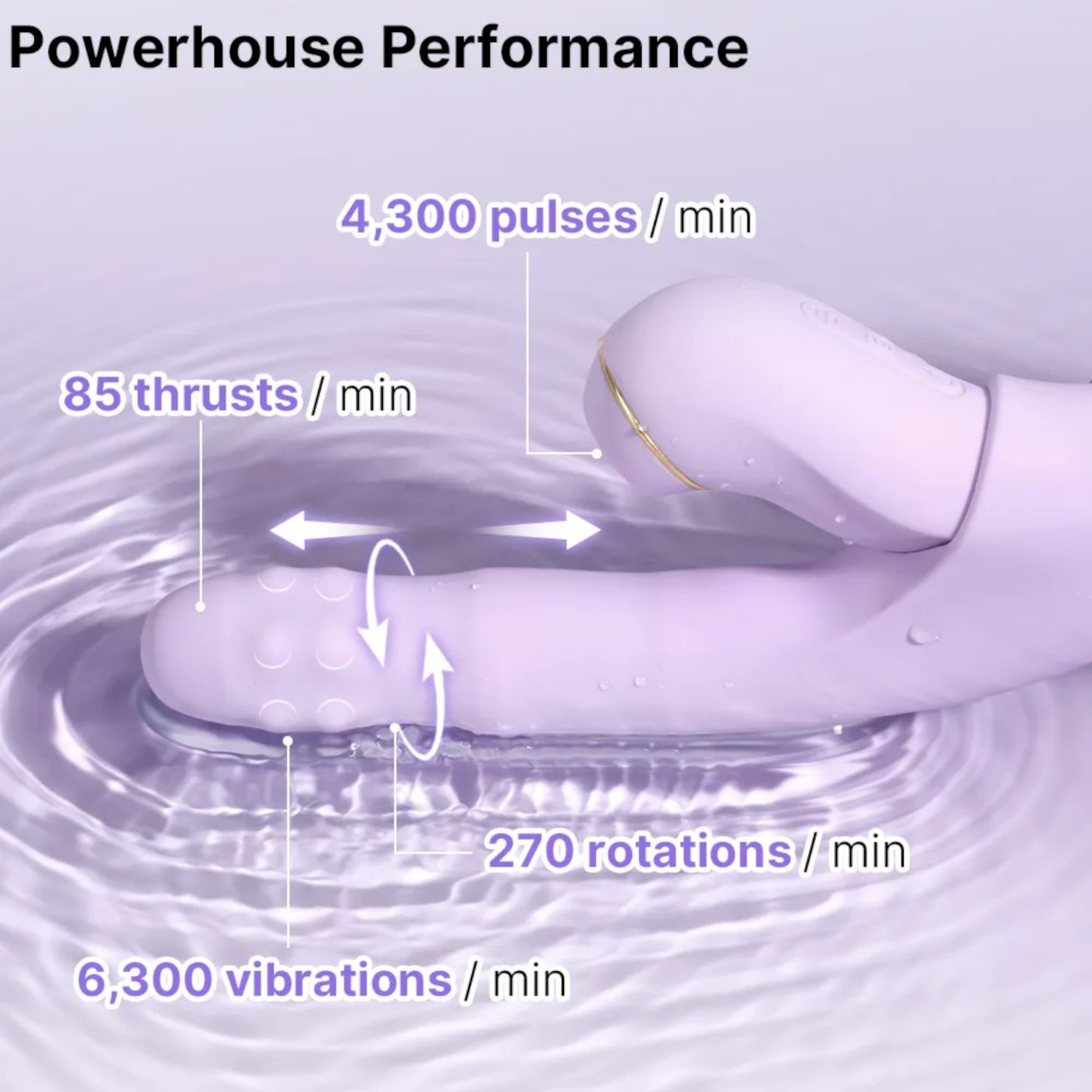 Svakom DuoGlow App Controlled 5-in-1 Thrusting Beaded Vibrator & Pulsating Clitoral Stimulator