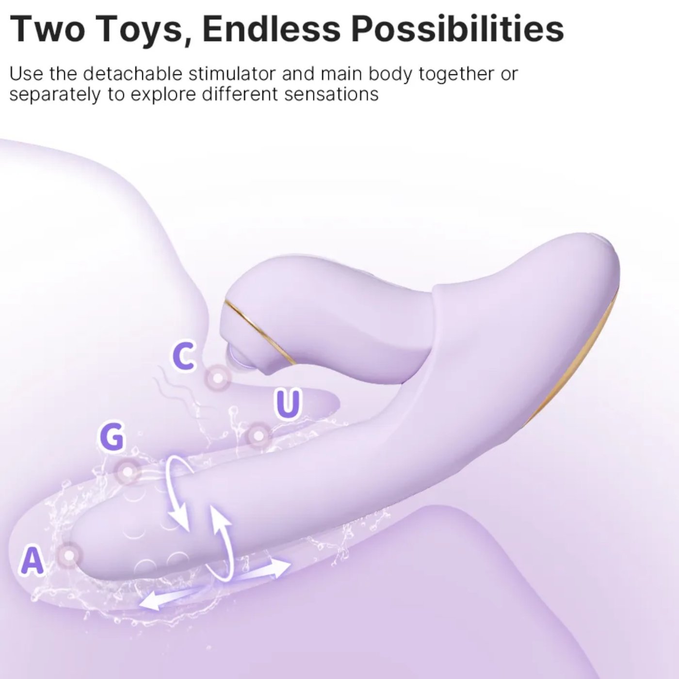 Svakom DuoGlow App Controlled 5-in-1 Thrusting Beaded Vibrator & Pulsating Clitoral Stimulator