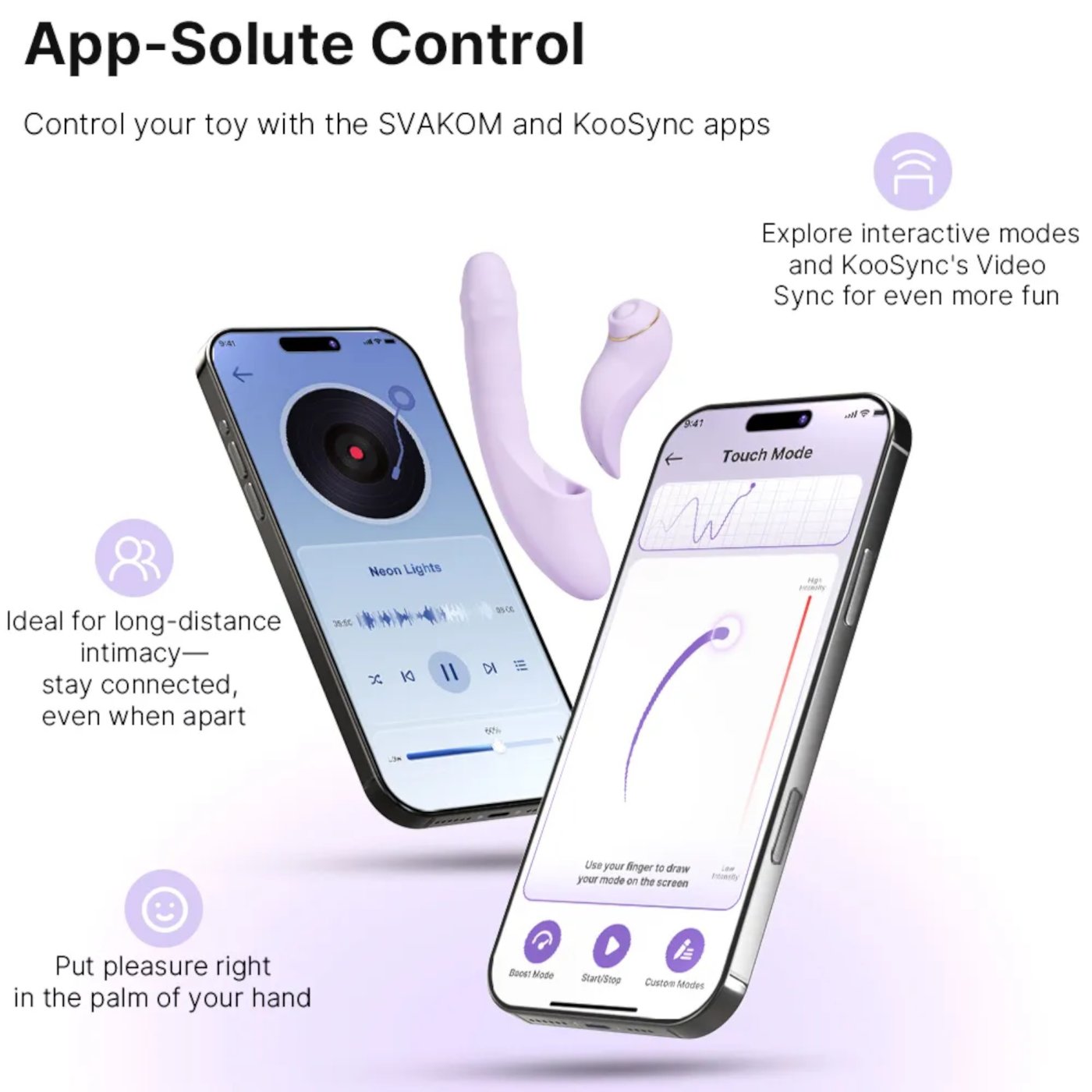 Svakom DuoGlow App Controlled 5-in-1 Thrusting Beaded Vibrator & Pulsating Clitoral Stimulator
