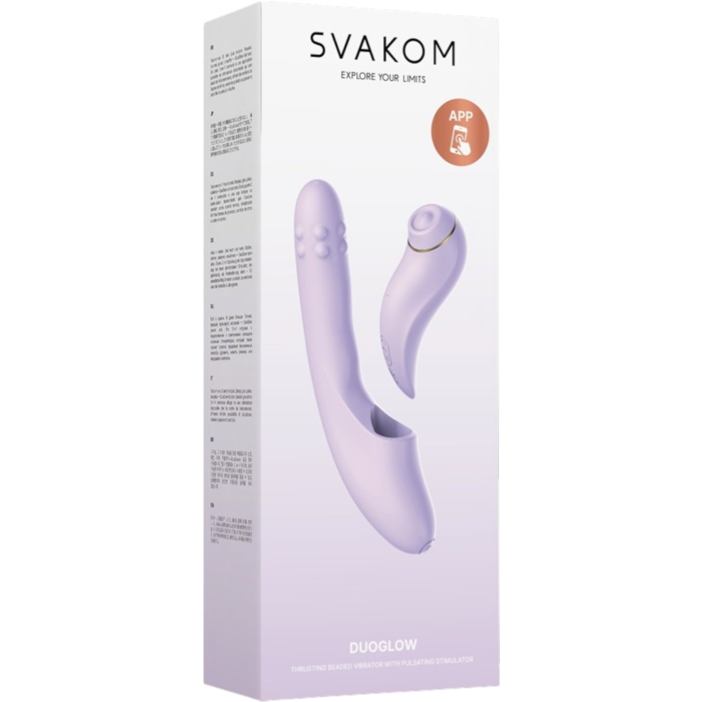 Svakom DuoGlow App Controlled 5-in-1 Thrusting Beaded Vibrator & Pulsating Clitoral Stimulator