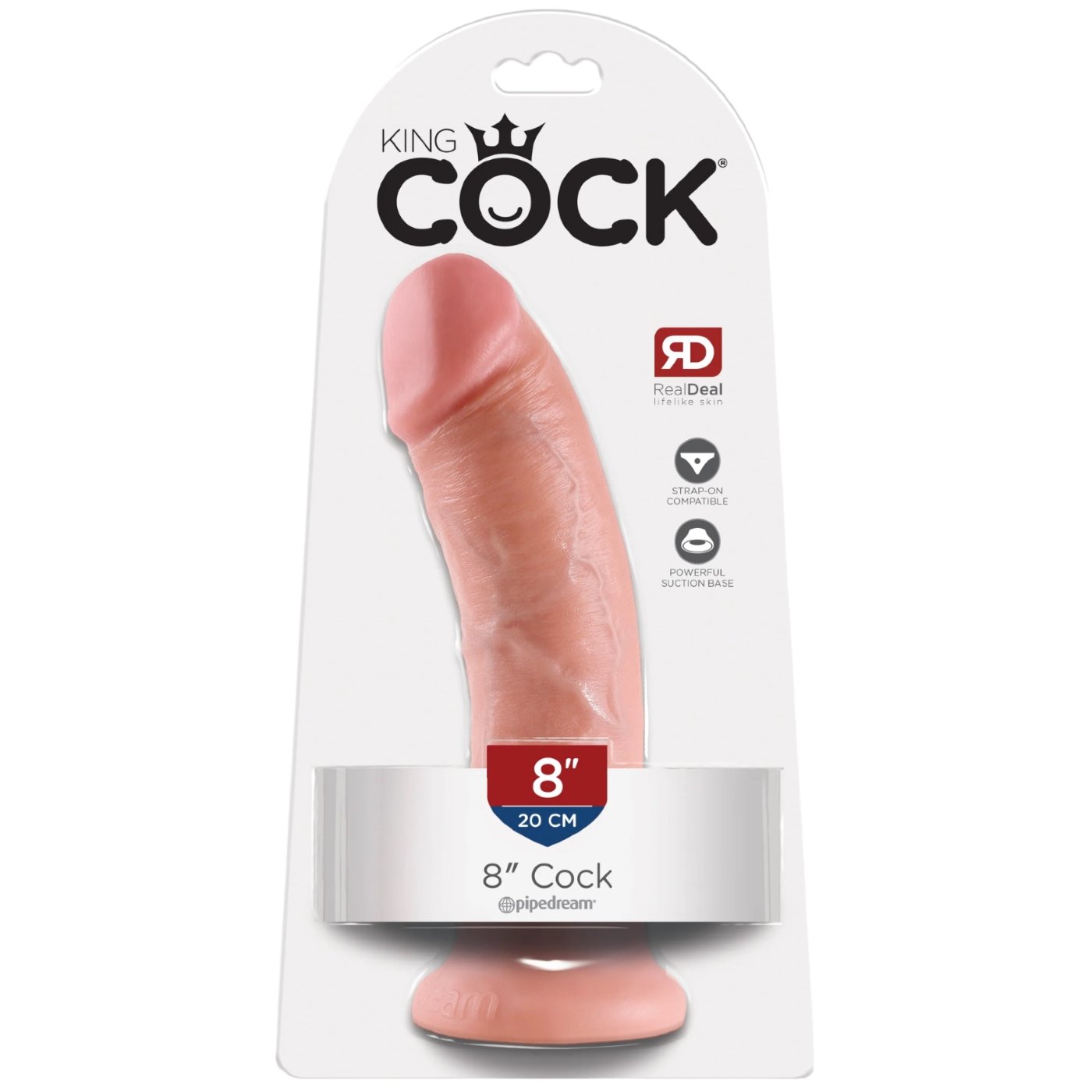 King Cock Ultra Realistic Suction Cup Dildo 8 Inch