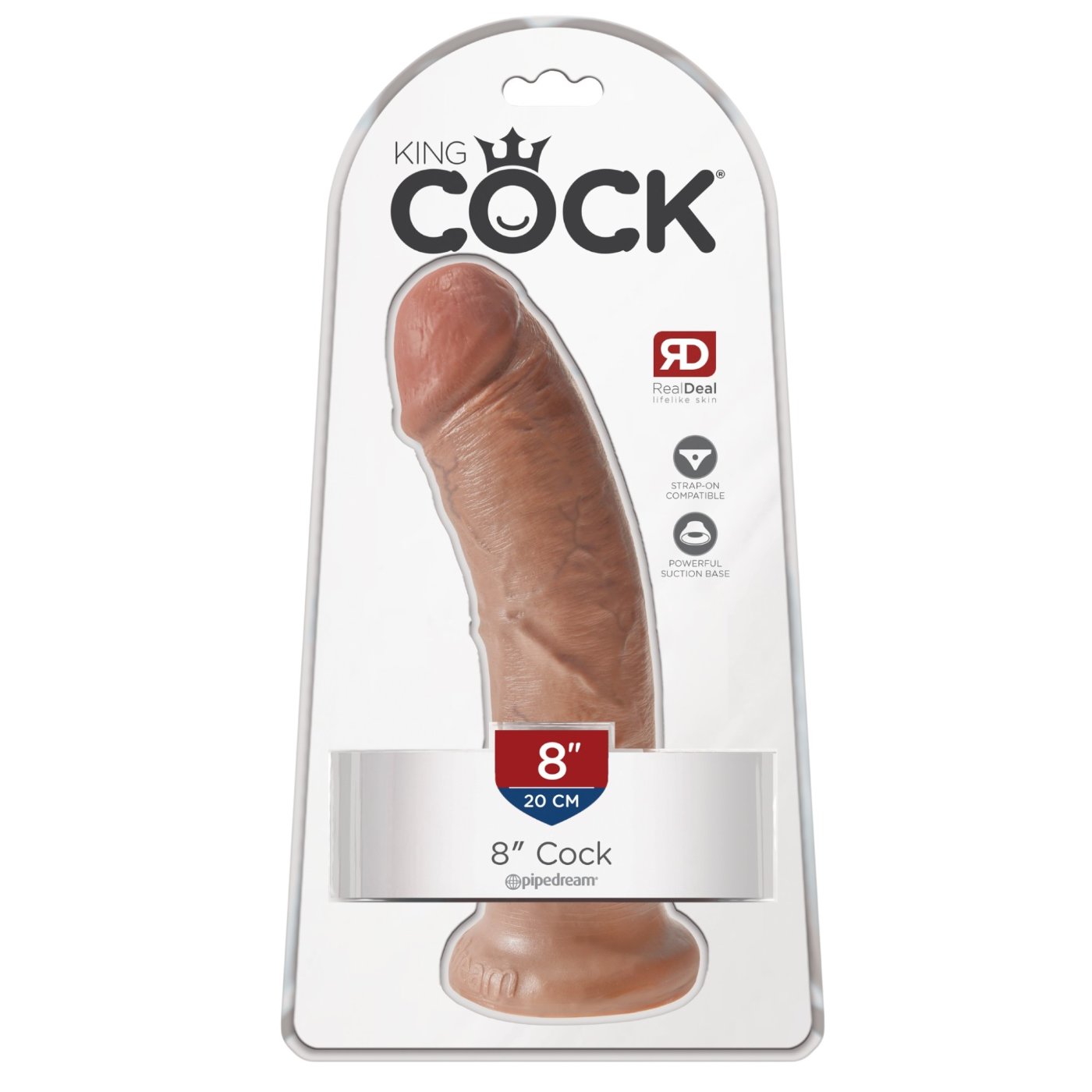 King Cock 8 Inch Realistic Dildo with Suction Cup