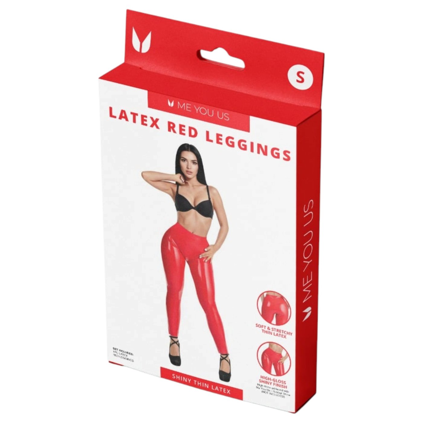 Me You Us Red Latex Leggings
