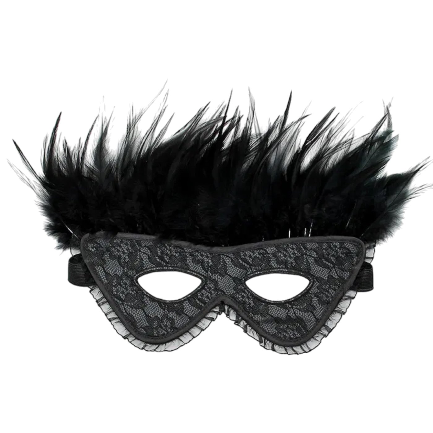 Rimba Satin Look Feather Mask