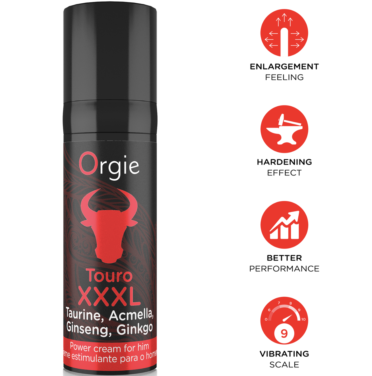 Orgie Touro XXXL Erection Enhancer and Enlarger Cream 15ml