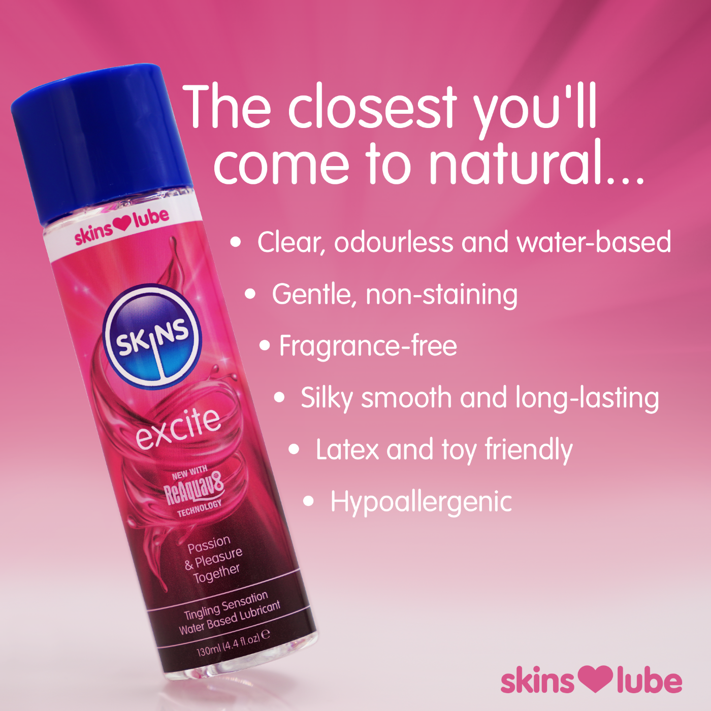 Skins Excite Tingling Water Based Lubricant 5ml