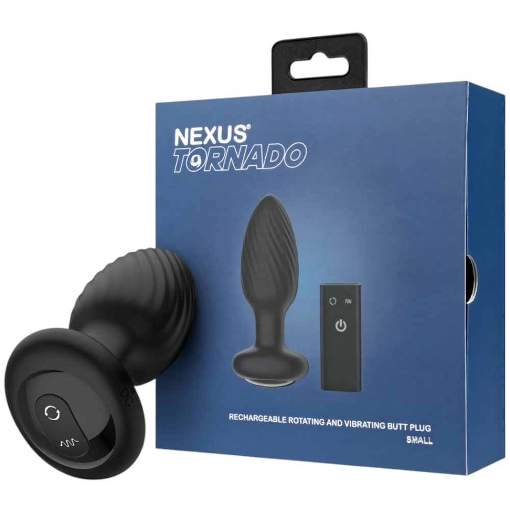 Nexus Tornado Medium Remote Control Rotating and Vibrating Butt Plug 3.4 Inch