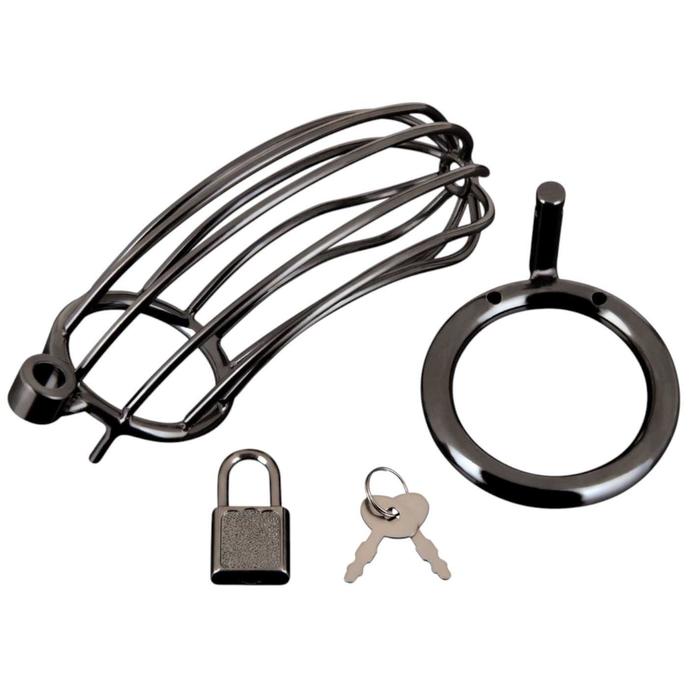 Blue Line Prisoner Cock Cage Black