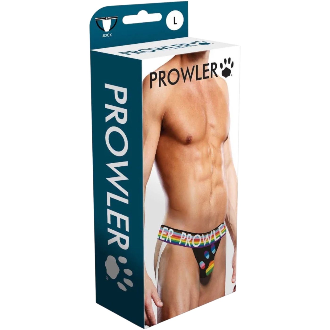 Prowler Oversized Paw Print Jockstrap Black