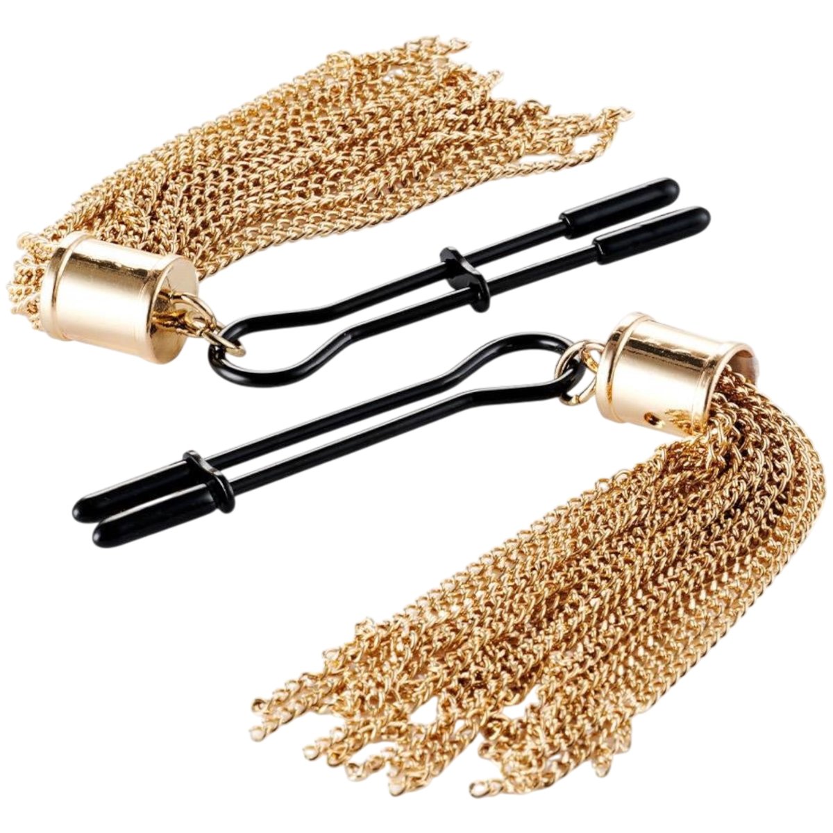 Guilty Pleasure Accents Tassel Tease Adjustable Nipple Clamps Gold – Guilty Pleasure