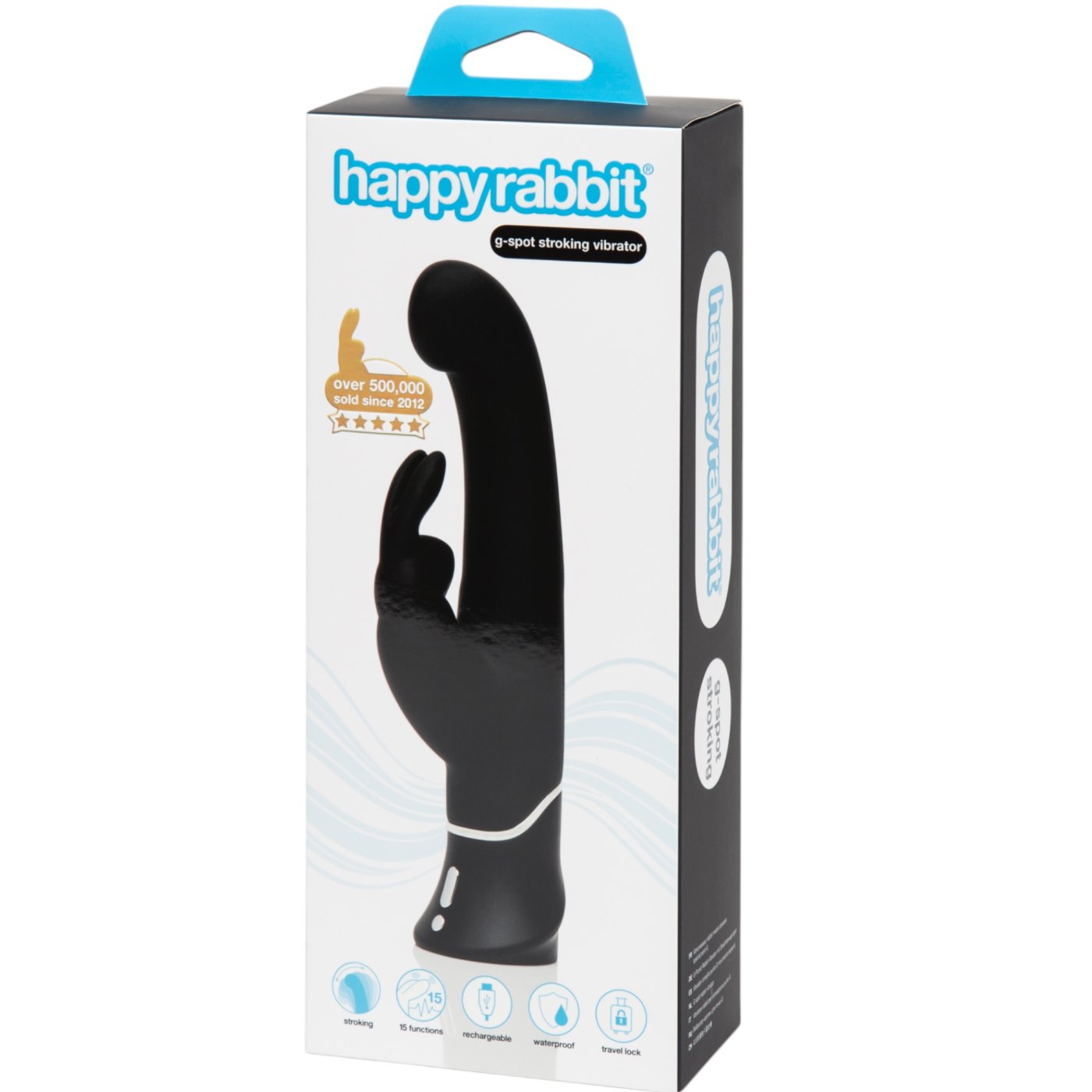 Happy Rabbit G-Spot Stroker Rechargeable Rabbit Vibrator Black