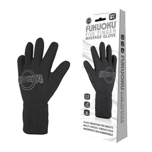 Fukuoku Vibrating Five Finger Massage Glove - Left Hand