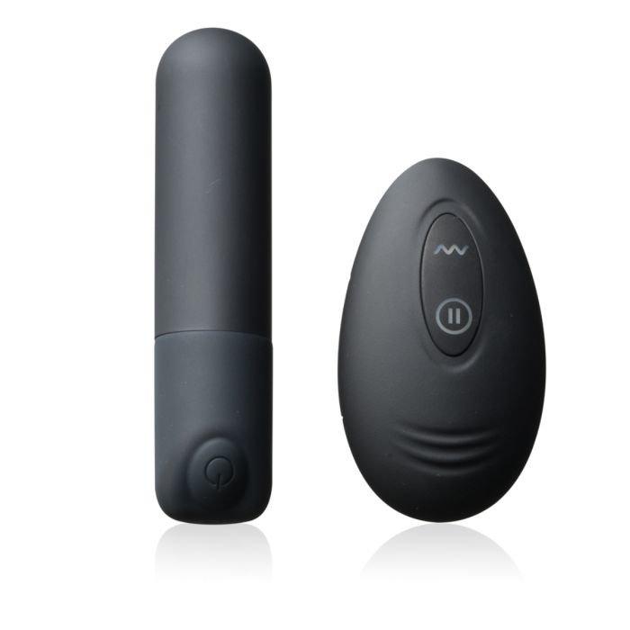 LOLA INTY Toys Pulse Vibrating Bullet With Remote Control Black