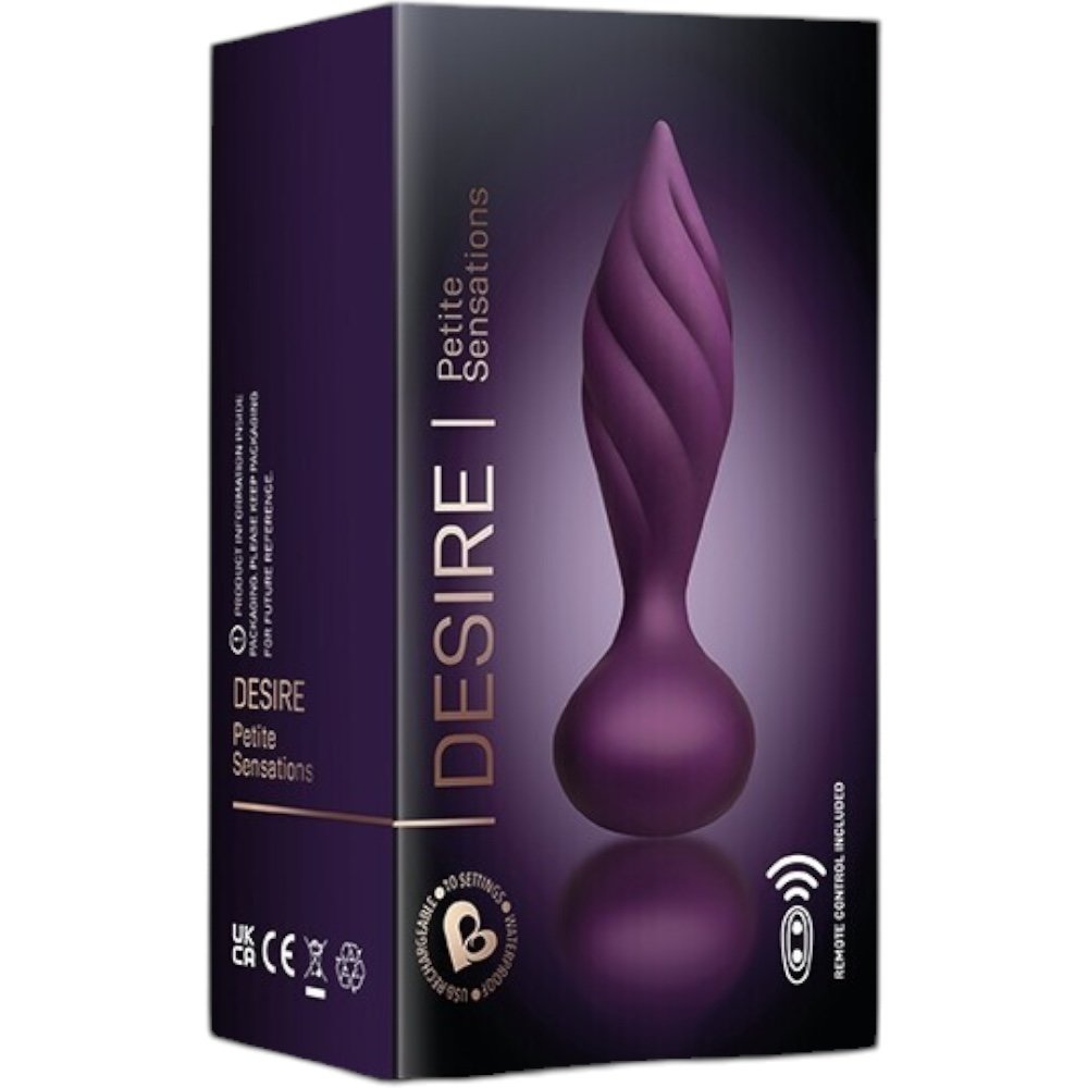 Rocks Off Petite Sensations Desire Remote Control Butt Plug Purple