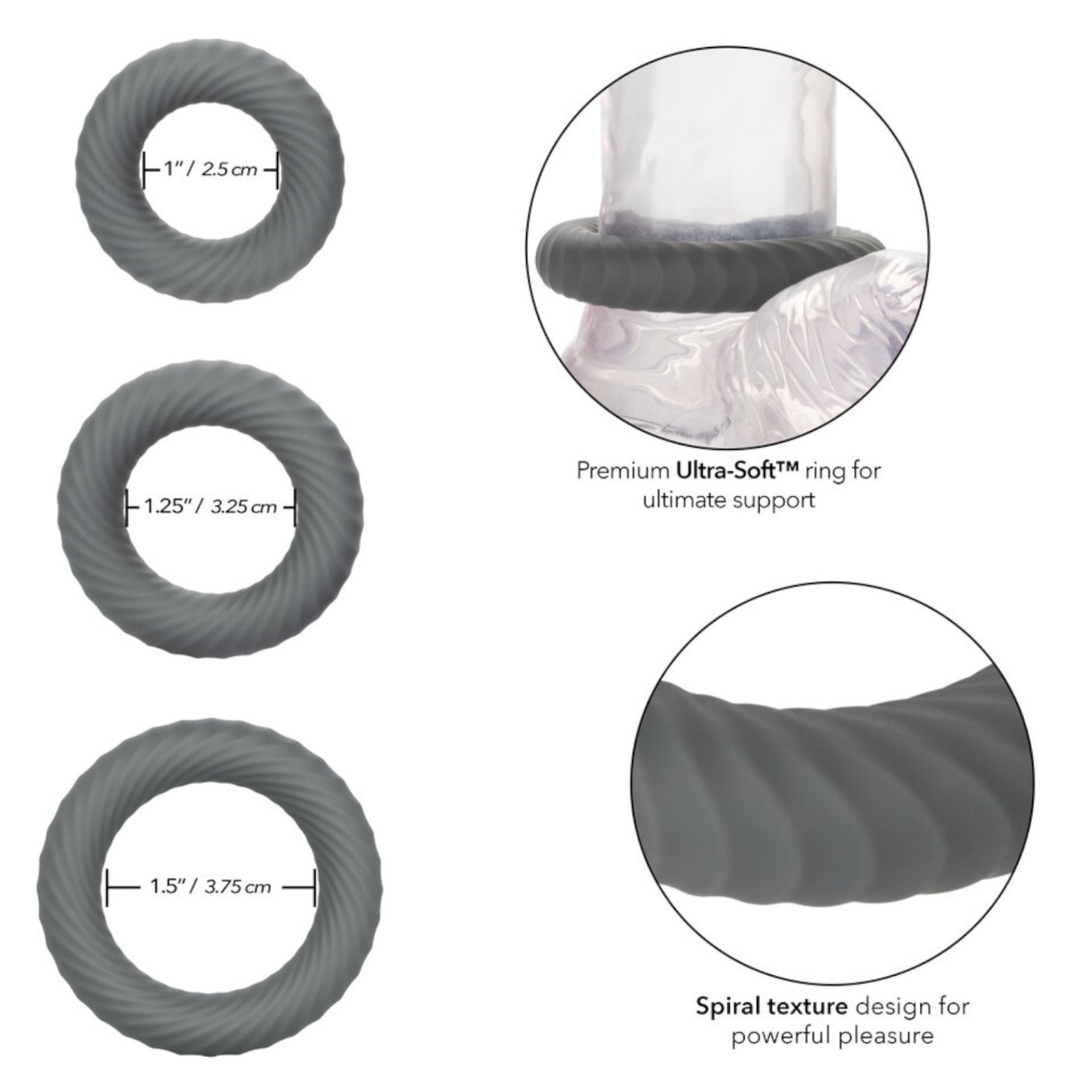 Link Up Ultra Soft Ultimate Cock Ring Set (3 Pack)