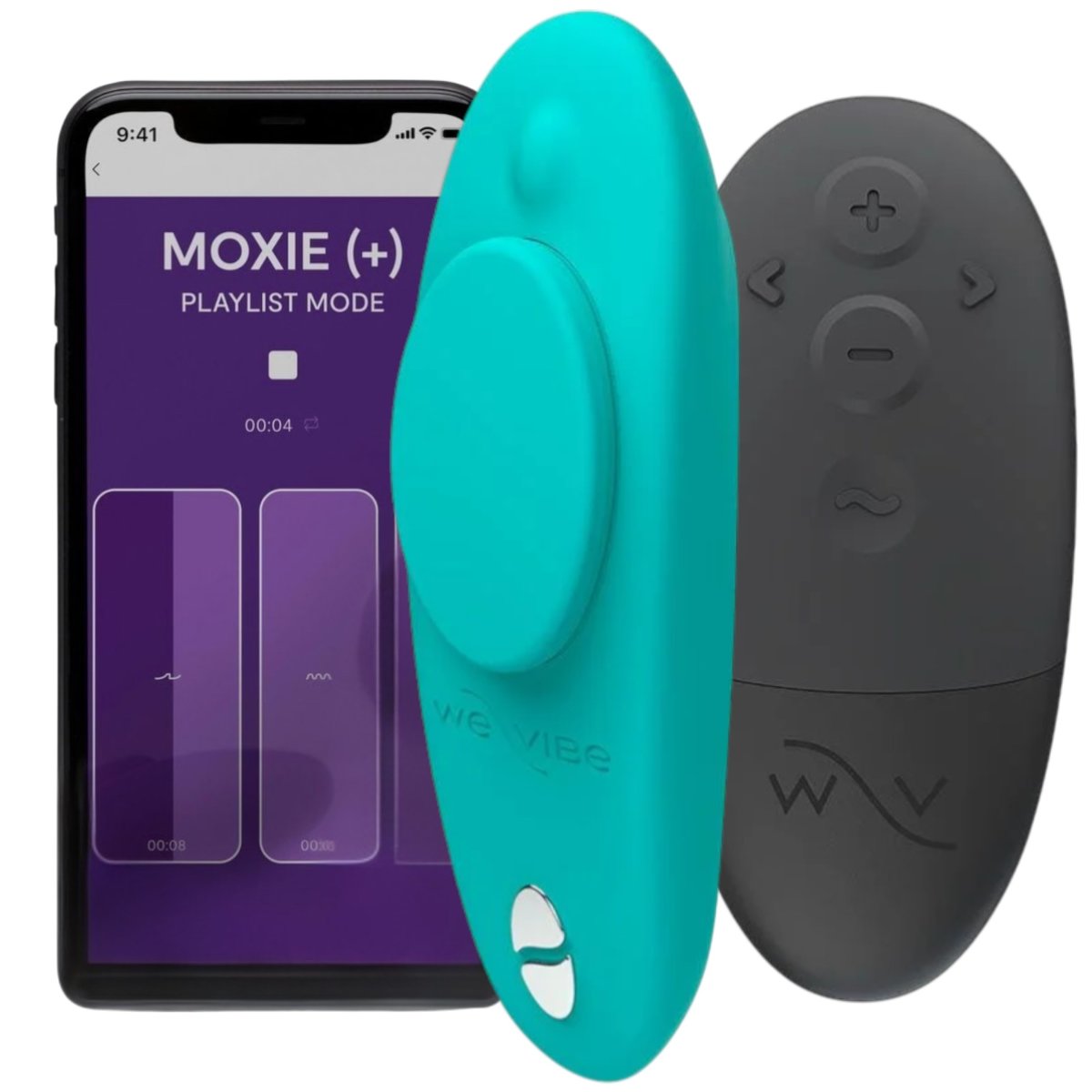 We-Vibe Moxie+ App and Remote Controlled Wearable Clitoral Vibrator, Aqua