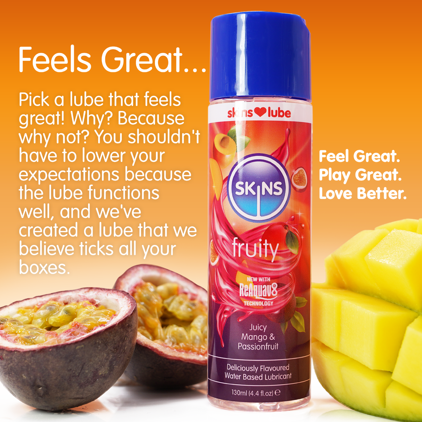 Skins Mango & Passion Fruit Water Based Lubricant 5ml