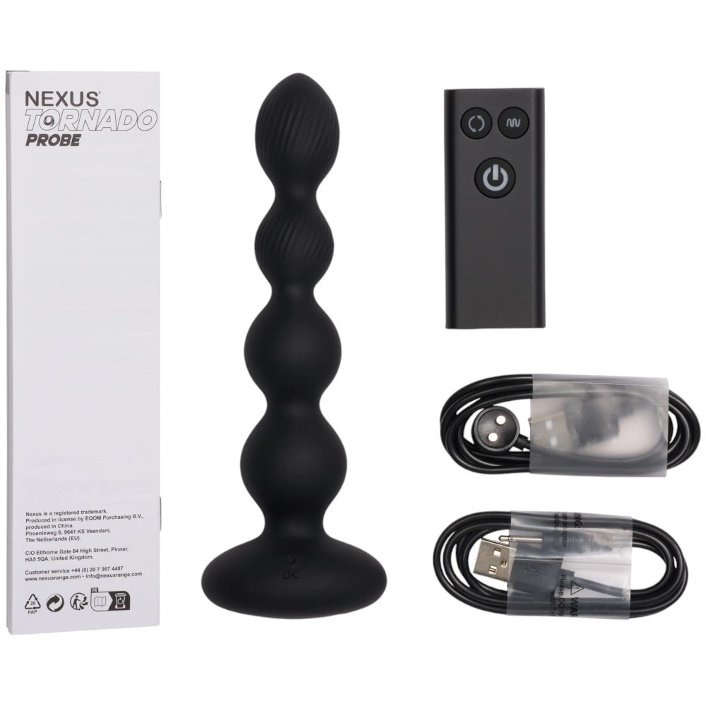 Nexus Tornado Probe Rotating and Vibrating Remote Control Anal Beads