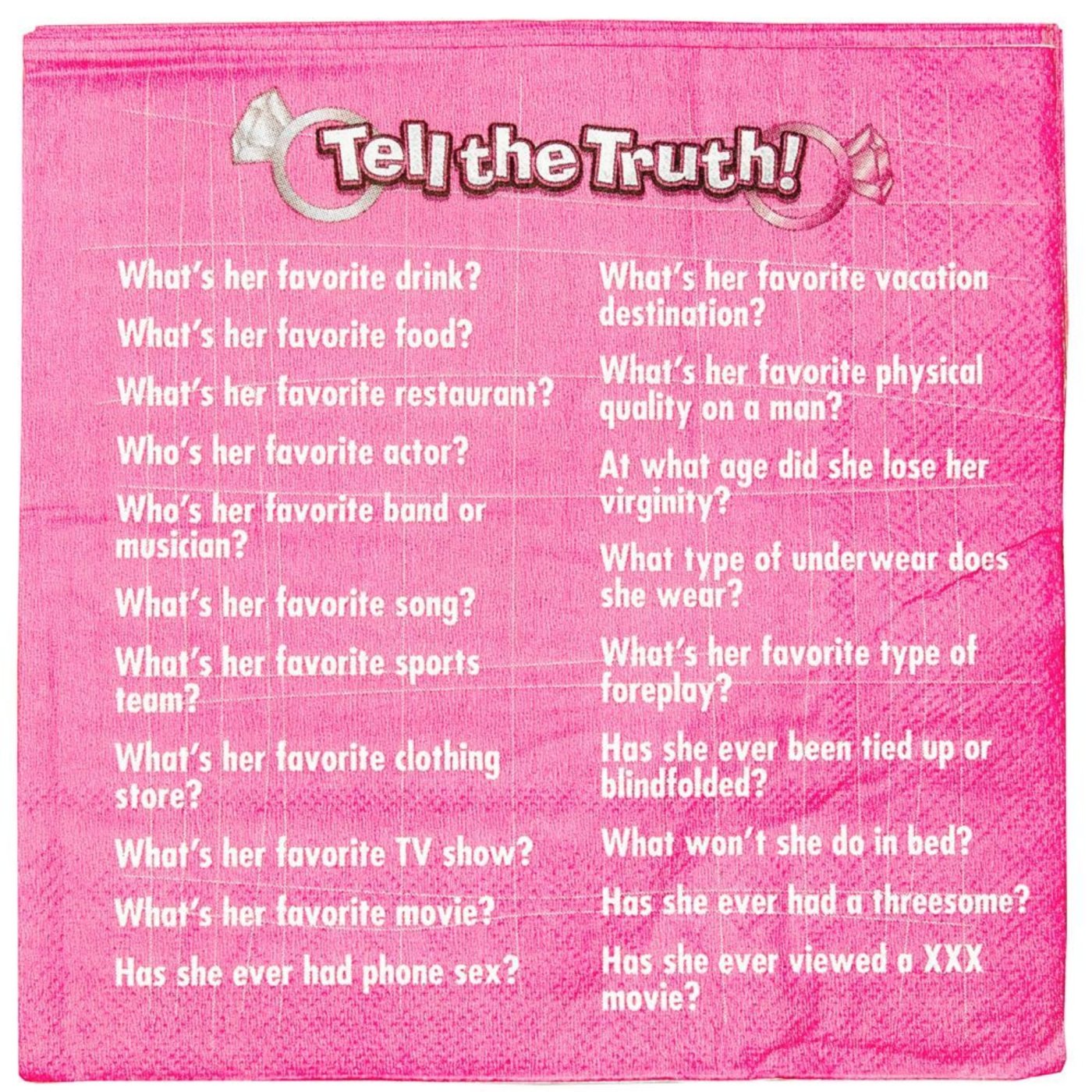Bride to Be Trivia Napkins (10 Pack)