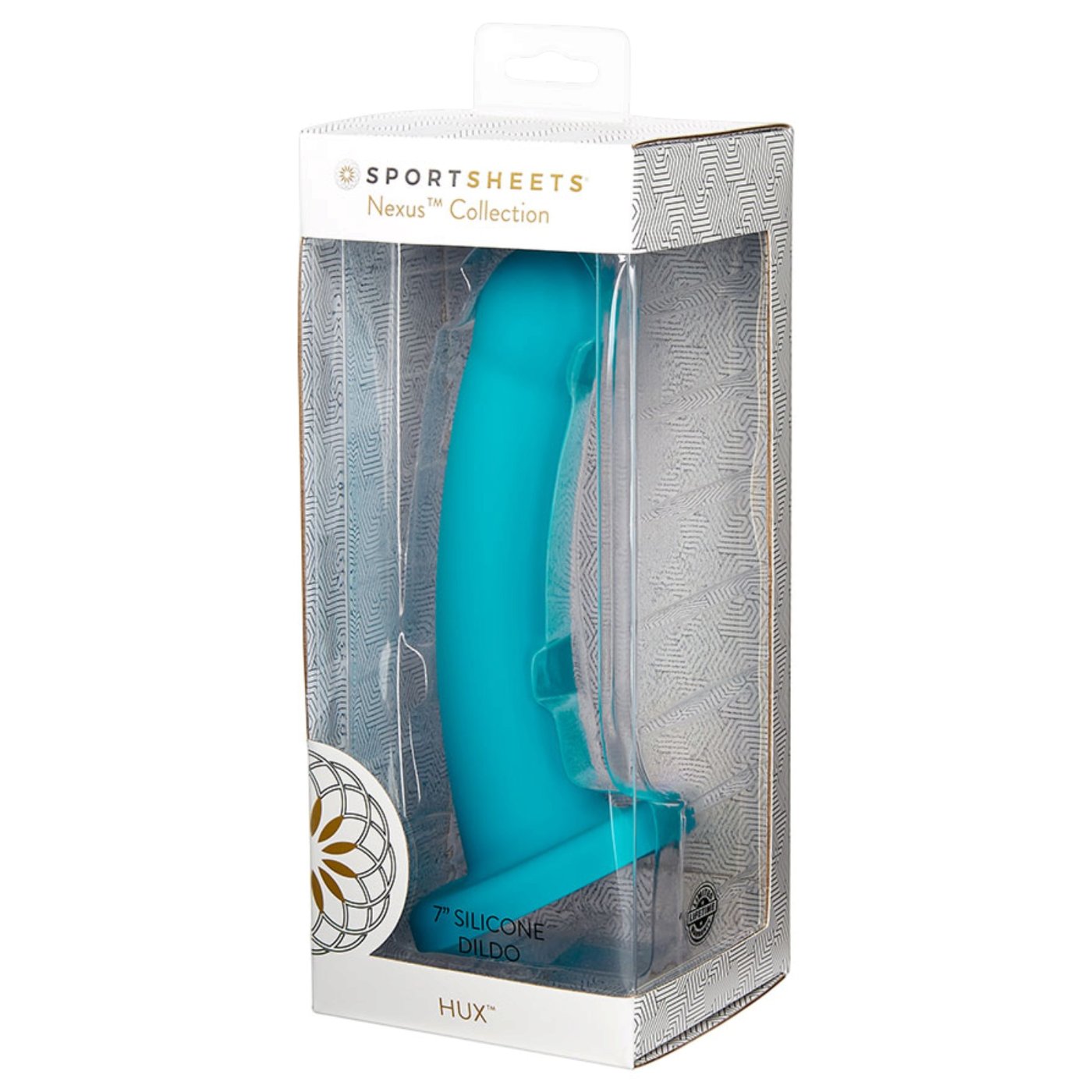 Sportsheets Hux 7 Inch Silicone Suction Cup Dildo Turquoise