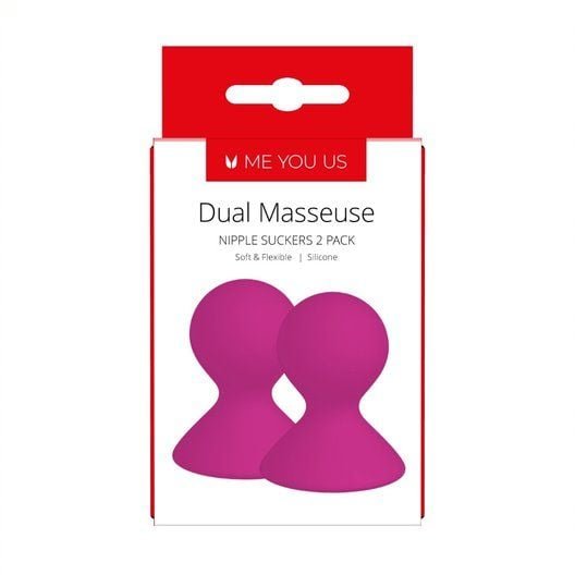 Me You Us Dual Masseuse Silicone Nipple Suckers 2 Pack Purple
