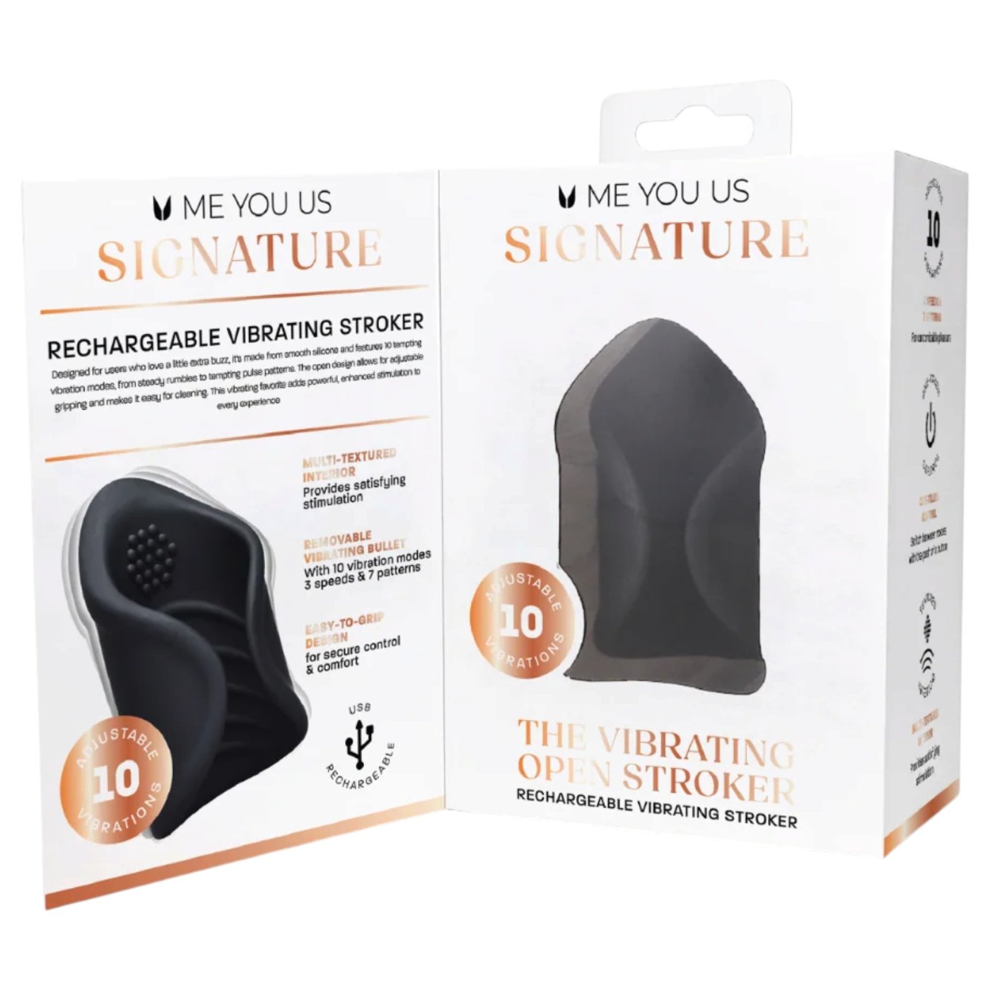 Me You Us Signature Rechargeable Vibrating Male Masturbator