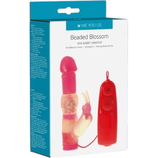Me You Us Beaded Blossom Rabbit Vibrator Red