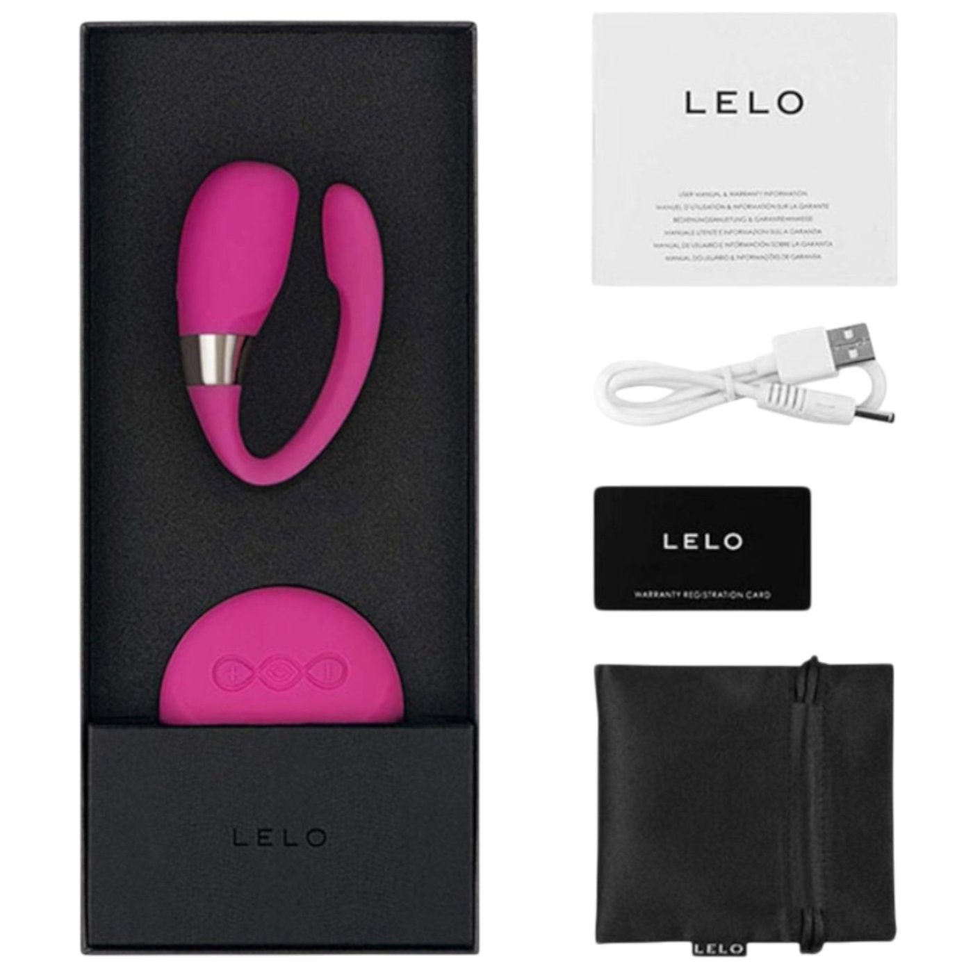 LELO Tiani 3 Remote Controlled Rechargeable Couples Vibrator Cerise