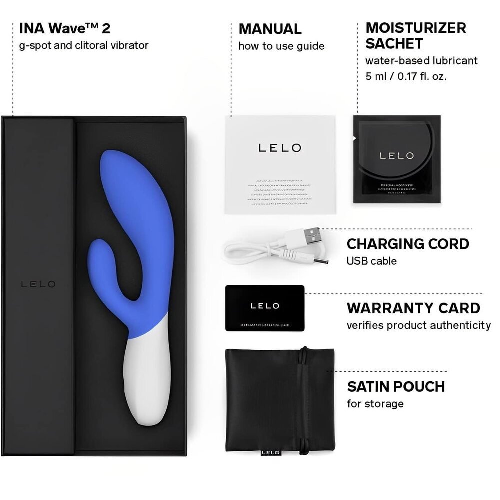 Lelo Ina Wave 2 Dual-Action Rabbit Vibrator Blue
