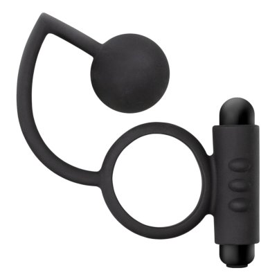 Anal Adventures Platinum Ball With Vibrating Cock Ring