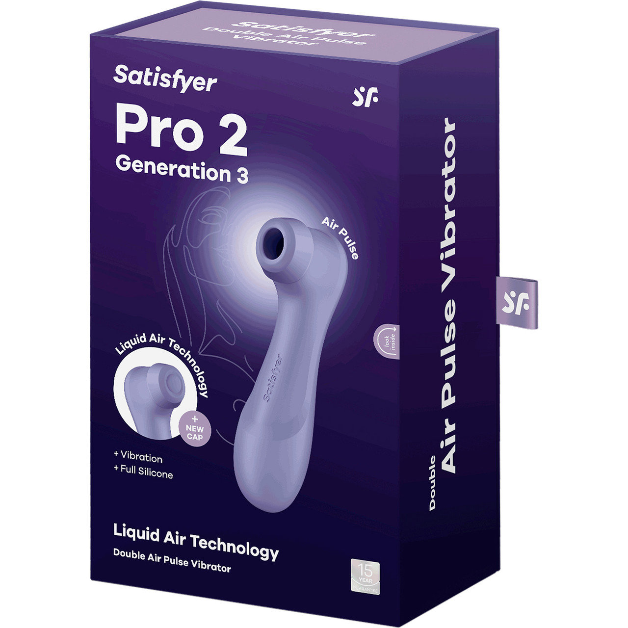 Satisfyer Pro 2 Generation 3 Liquid Air Rechargeable Clitoral Vibrator Violet