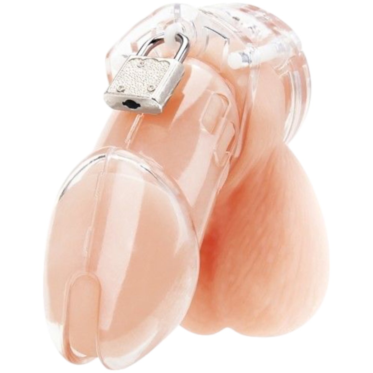 Blue Line Acrylic See-Thru Chastity Cage