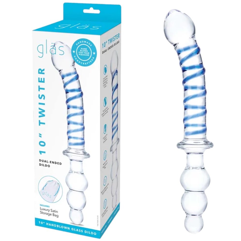 Glas Twister Dual-Ended Glass Dildo 10 Inch