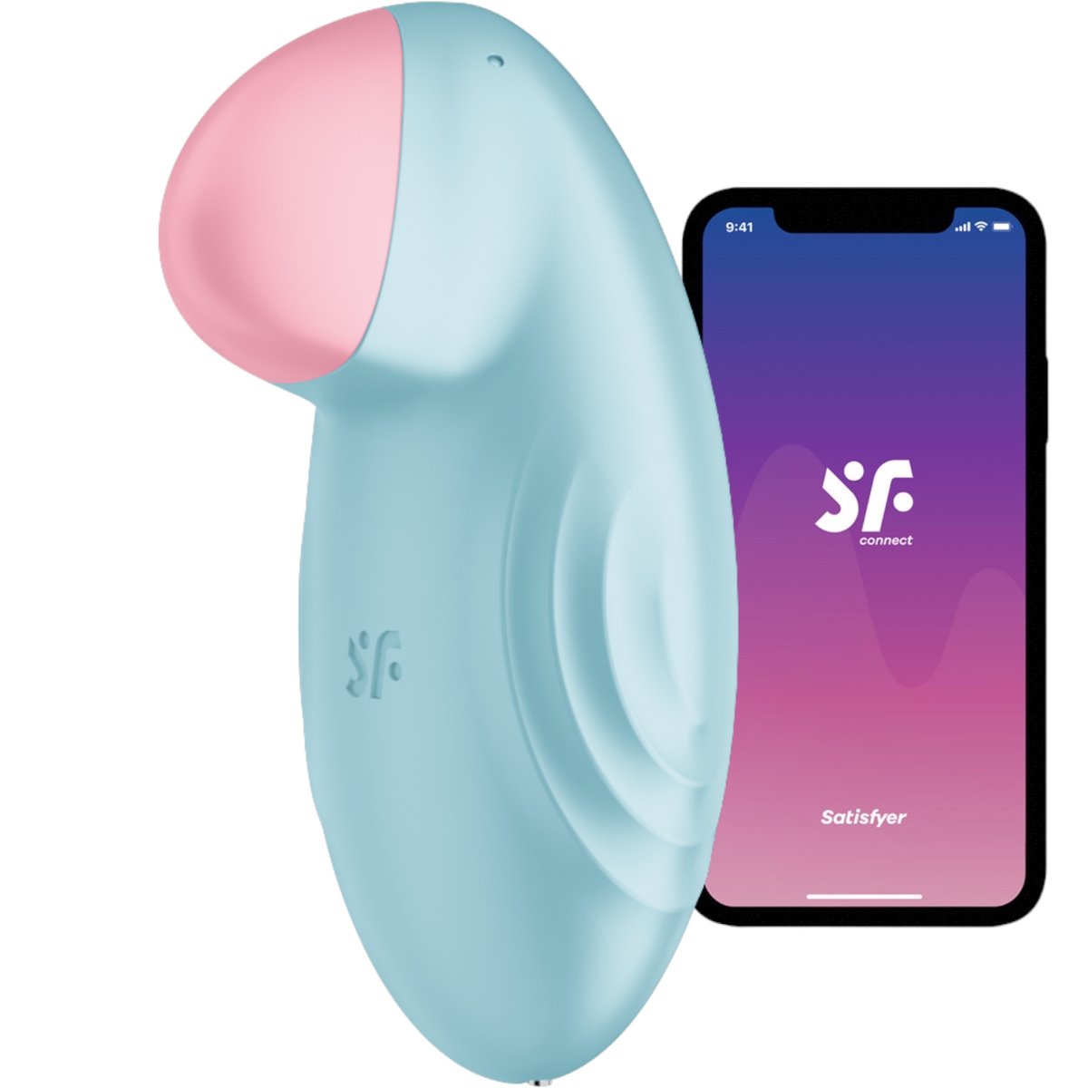 Satisfyer Tropical Tip App Controlled Lay-On Clitoral Vibrator Blue
